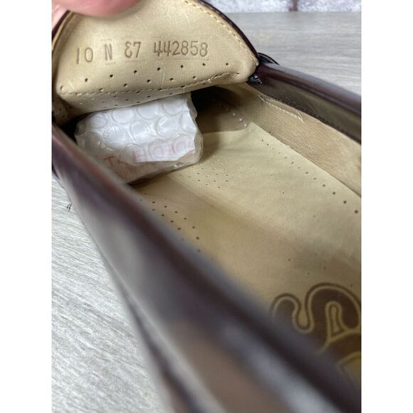 SAS Classics Burgundy Brown Handsewn Leather Penny Loafers Shoes Men 10N US/43EU - Picture 7 of 16